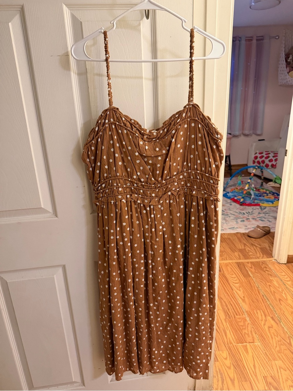 Maurices Brown Polka Dot Midi Sundress